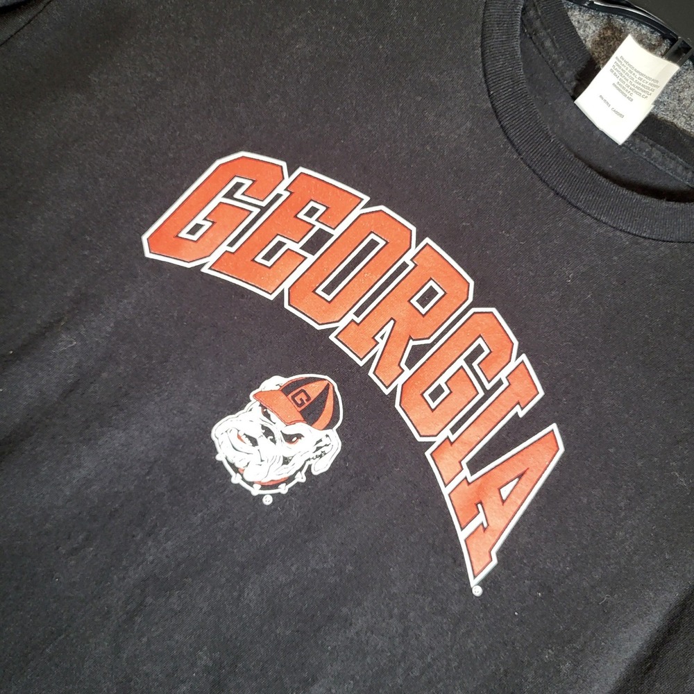 Georgia Bulldogs Long Sleeve T-Shirt Black Youth XL  UGA NCAA Fan Gear